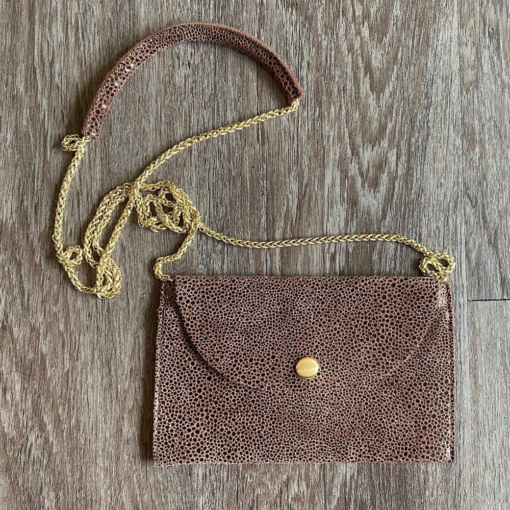 Sorial - Brown Snake Skin Mini Purse